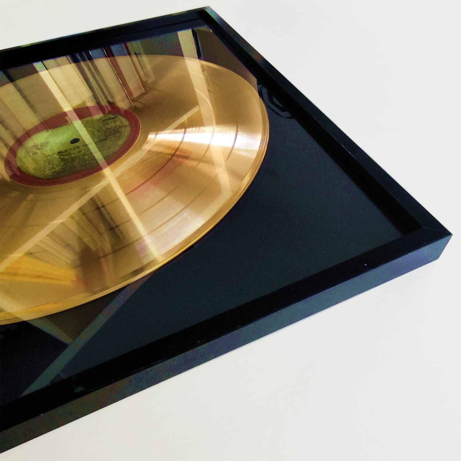 Disque d'or personnalisable encadré avec album cover - Idée cadeau pour musiciens, chanteurs, DJ, fabricants et fans (or)