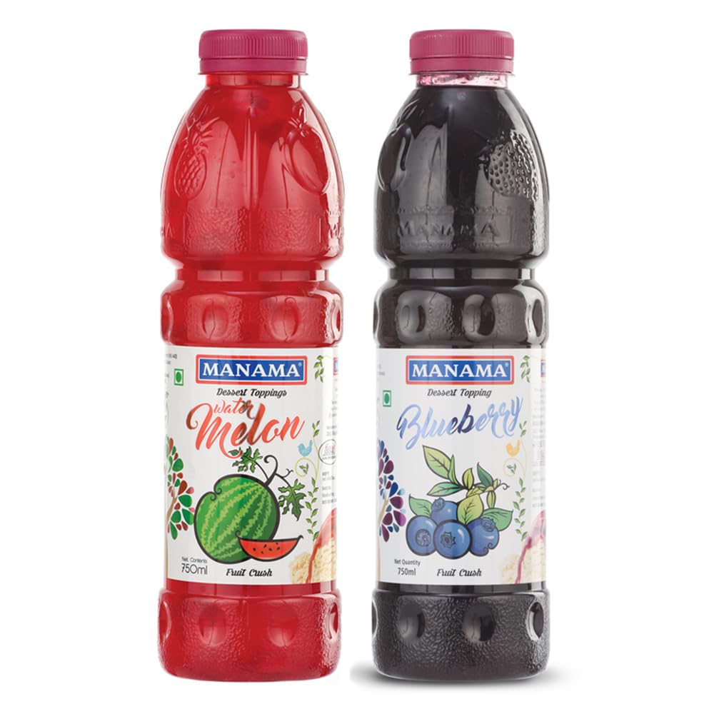 Manama Blueberry Crush and Watermelon Crush | 750ML Each | Topping for Cakes, Pies and Shakes | Pack of 2-image-27
