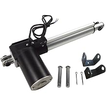 1320LBS/6000N DC Linear Actuator 12V Heavy Duty Actuator Controller 8in Stroke Industrial High-Thrust Small Lifter Push-Rod Motor 5-7mm/s with Mounting Bracket & Pin, for Recliner TV Lift Coop Door