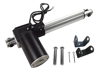 1320LBS/6000N DC Linear Actuator 12V Heavy Duty Actuator Controller 8in Stroke Industrial High-Thrust Small Lifter Push-Rod Motor 5-7mm/s with Mounting Bracket & Pin, for Recliner TV Lift Coop Door