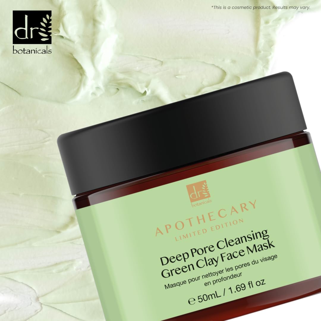 Dr Botanicals Deep Pore Cleansing Green Clay Face Mask 50ml, 50 ml (Pack of 1) - Image 4