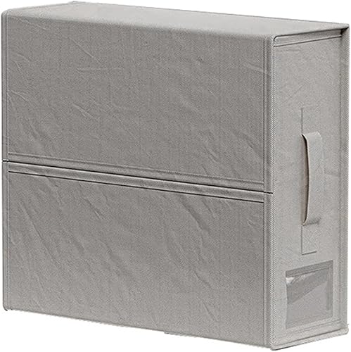 kekafu Organizador de ropa de cama plegable,Contenedores de almacenamiento de tela de lino para sábanas,Fundas nórdicas y fundas de almohada,Cajas