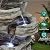 Ultym Extra-Large 6-Tier Outdoor Water Fountain with LED Lights, Cascading Rock Waterfall for Garden Patio Porch, Weather-Resistant Polyresin Water Feature for Tranquil Oasis