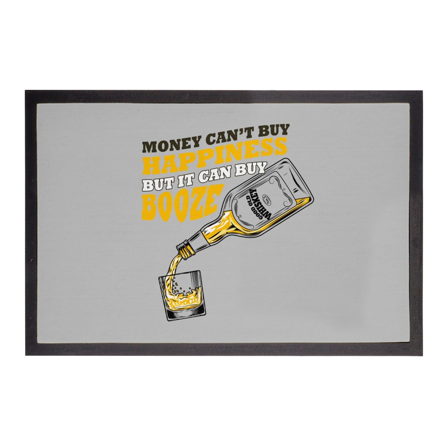 Paillasson Gris Booze 60x40cm le cadeau original pour crémaillère et apéro