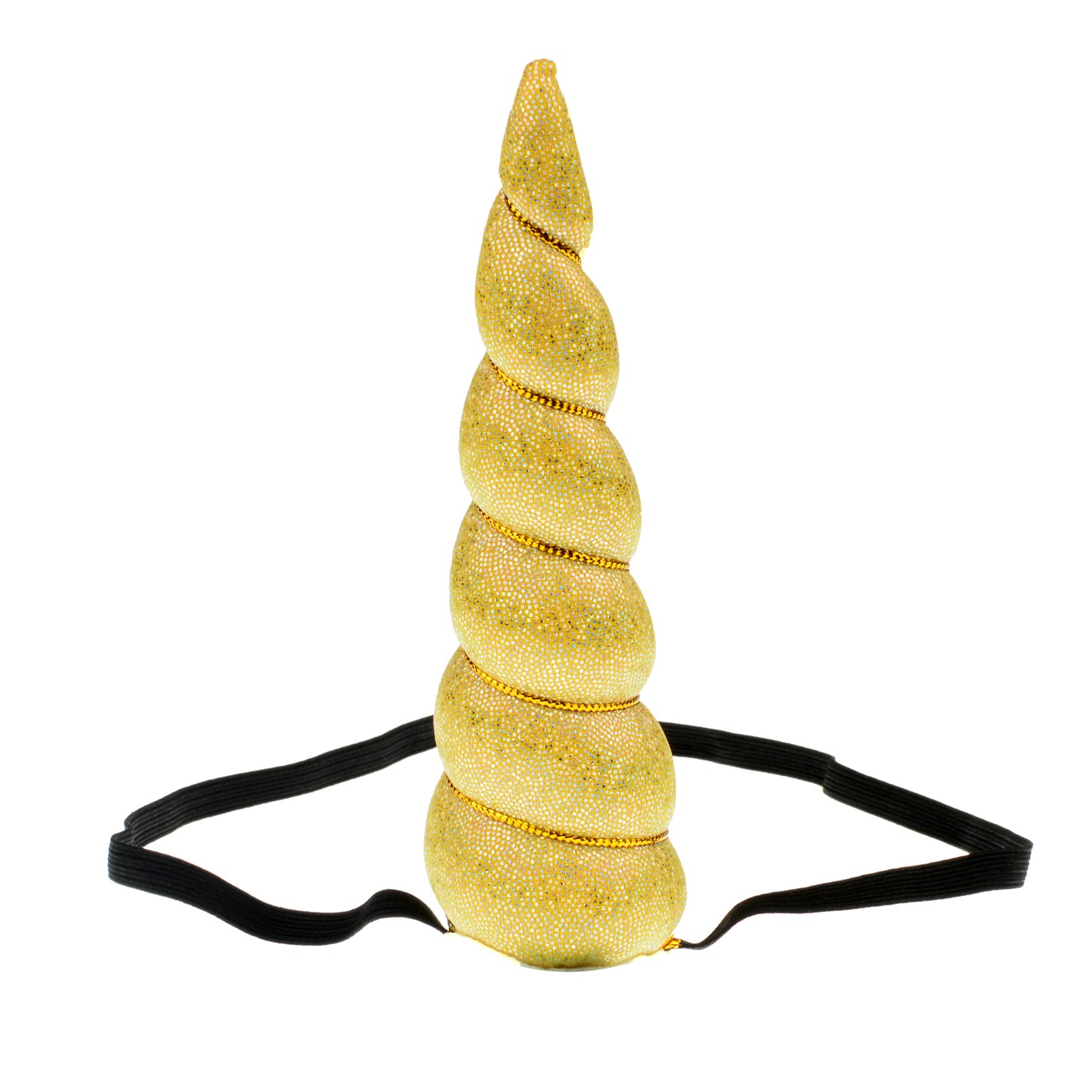 Shiny Unicorn Horn Elastic Headband Cosplay Costume Easter Headpiece (A Shiny Golden)