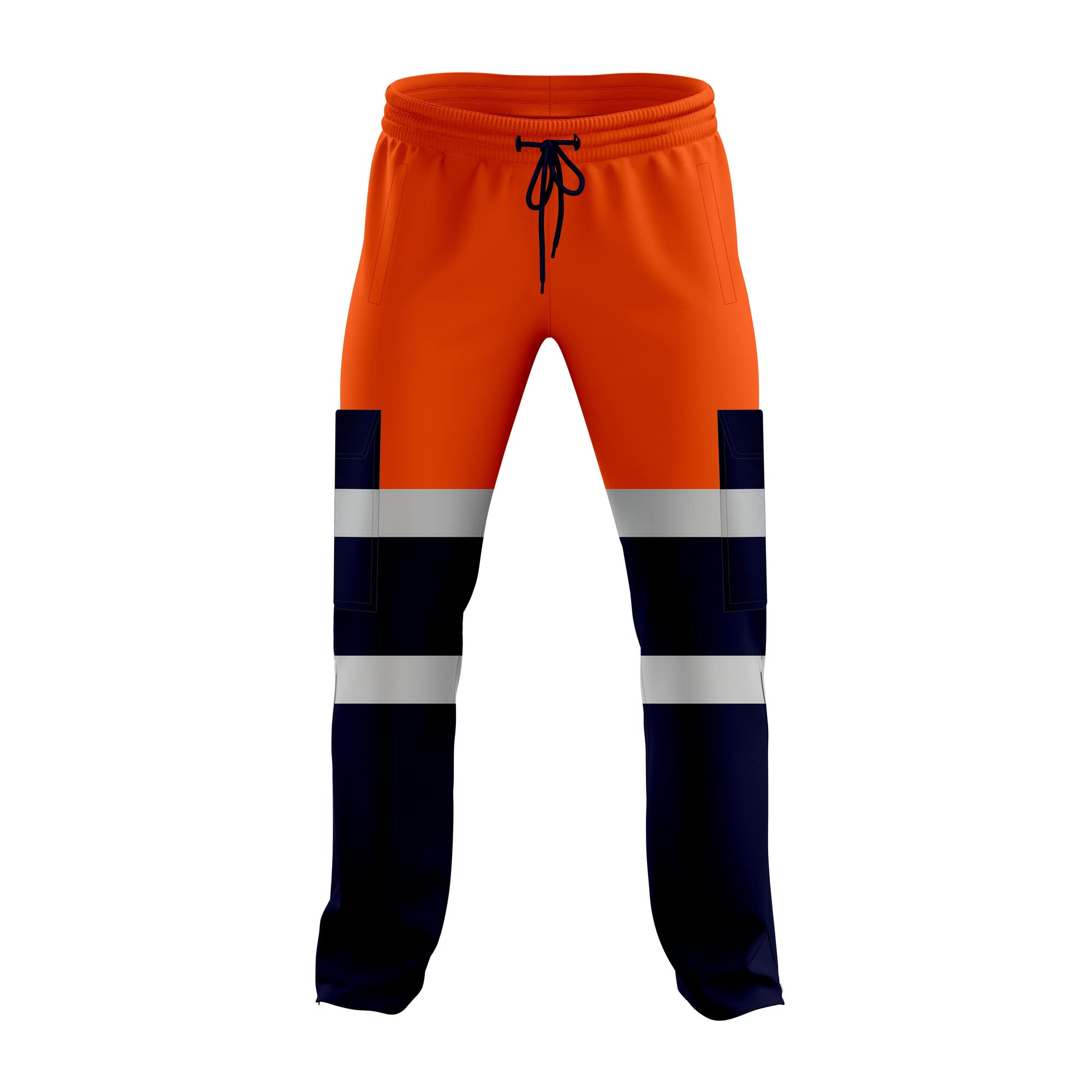 trending babz Mens High Visibility Hi Vis 2Tone Jogging Trousers Bottoms Reflective Tape Cuffed Workwear Joggers