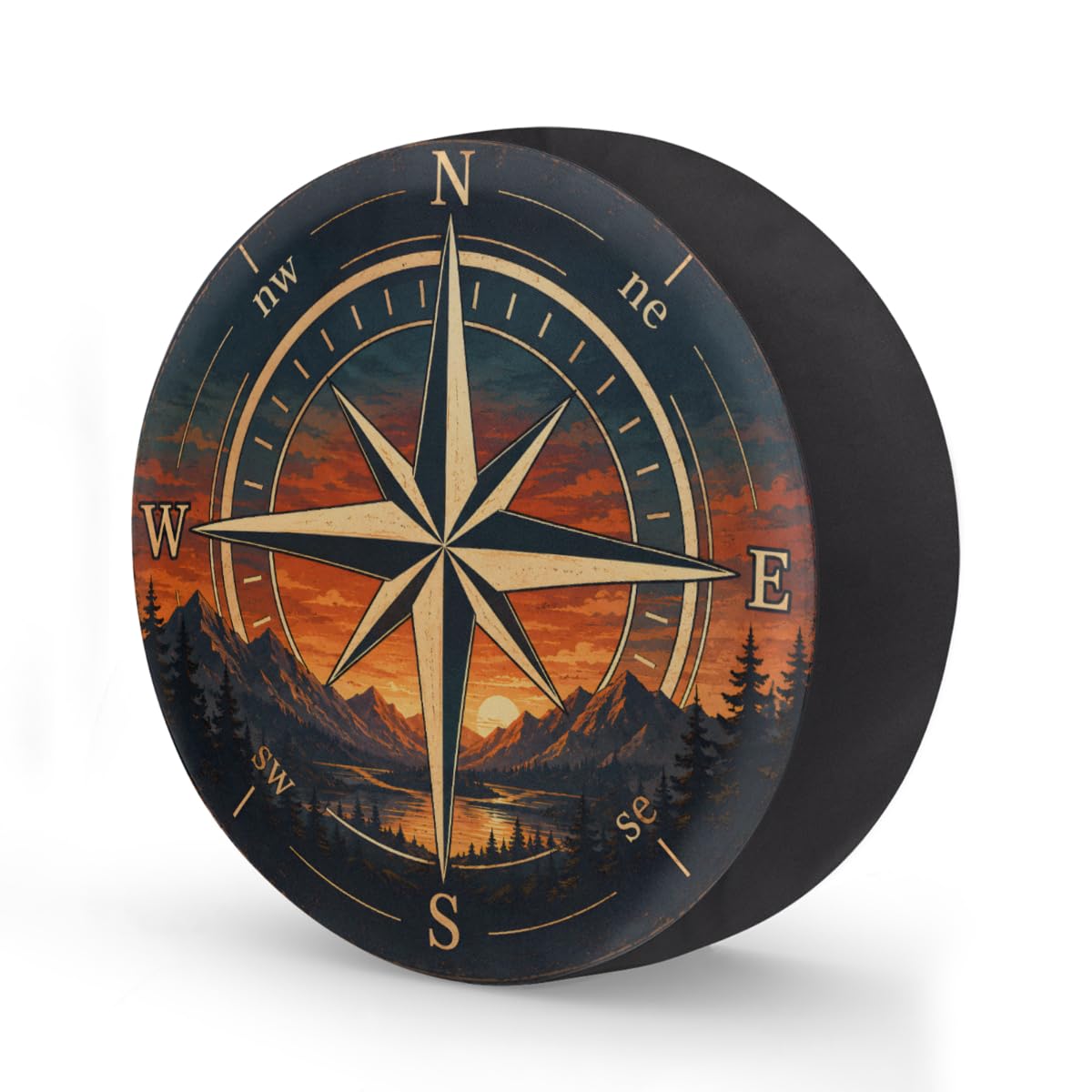 Mountain Compass Spare Tire Cover Wheel Covers Protectors Waterproof Dust-Proof Universal Fit Trailer, RV, SUV and Many Vehicle 16 Inch,C-04