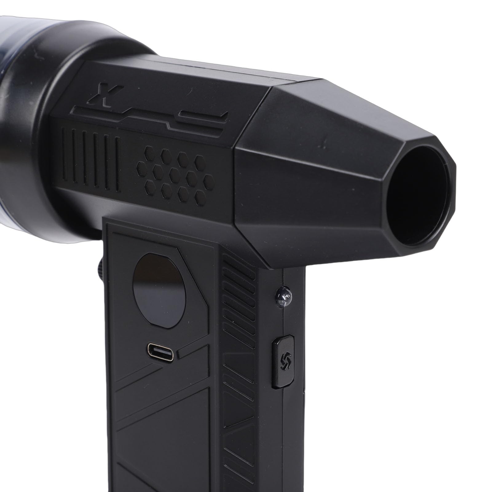 Asixxsix Spolverino Elettrico, Soffiatore per Polvere Senza Fili Ricaricabile con Motore Brushless, 150.000 Giri/Min, 52 M/s, Kit di Pulizia per PC con Batteria da 6000 MAh, Display LED e 2 Ugelli per