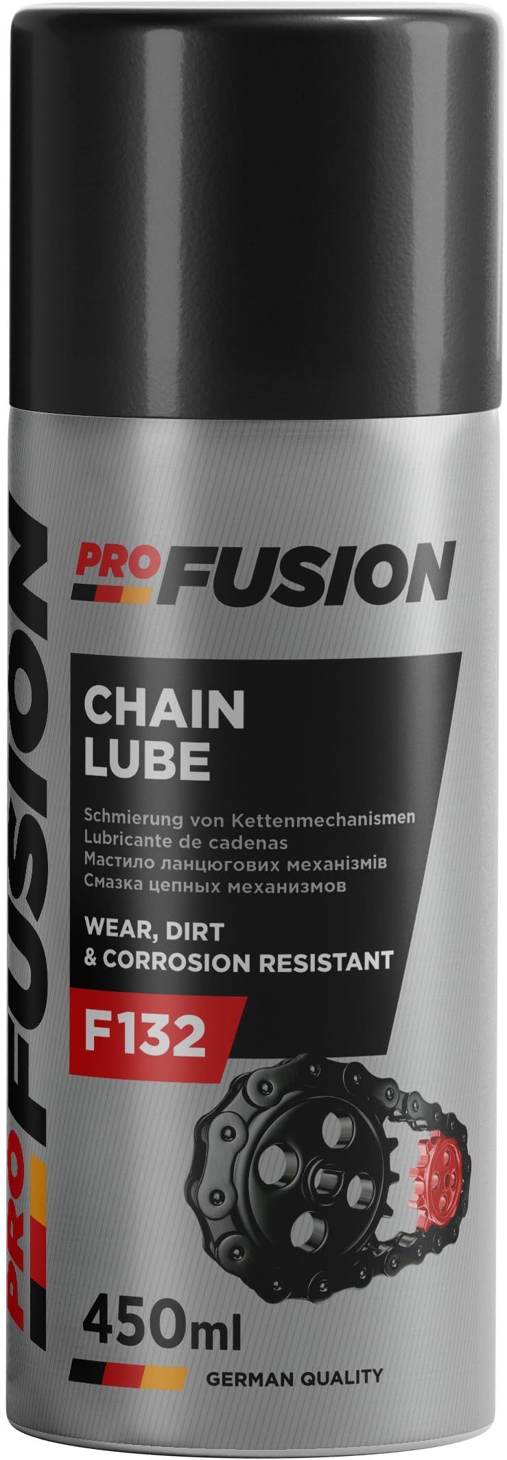 ProFusion Spray Lubricante de Cadenas Automóviles, Ejes, Motocicletas y Bicicletas- Totalmente Sintético - F132 Chain Lube 450 ml (3)