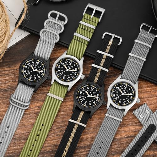Image of Militado ML05 38mm VH31 Quartz Watch - Domed Sapphire Crystal Field Watch C3 Super Luminous Retro Sweep Wrist Watch for Men 100M Waterproof
