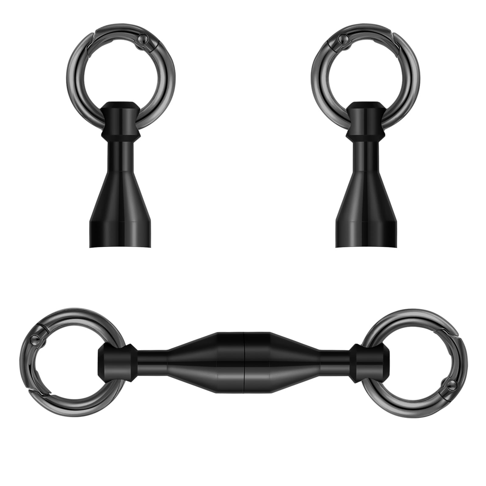 WIEMELIER magnet hooks for key magnet hanger refrigerator magnet hooks (black)