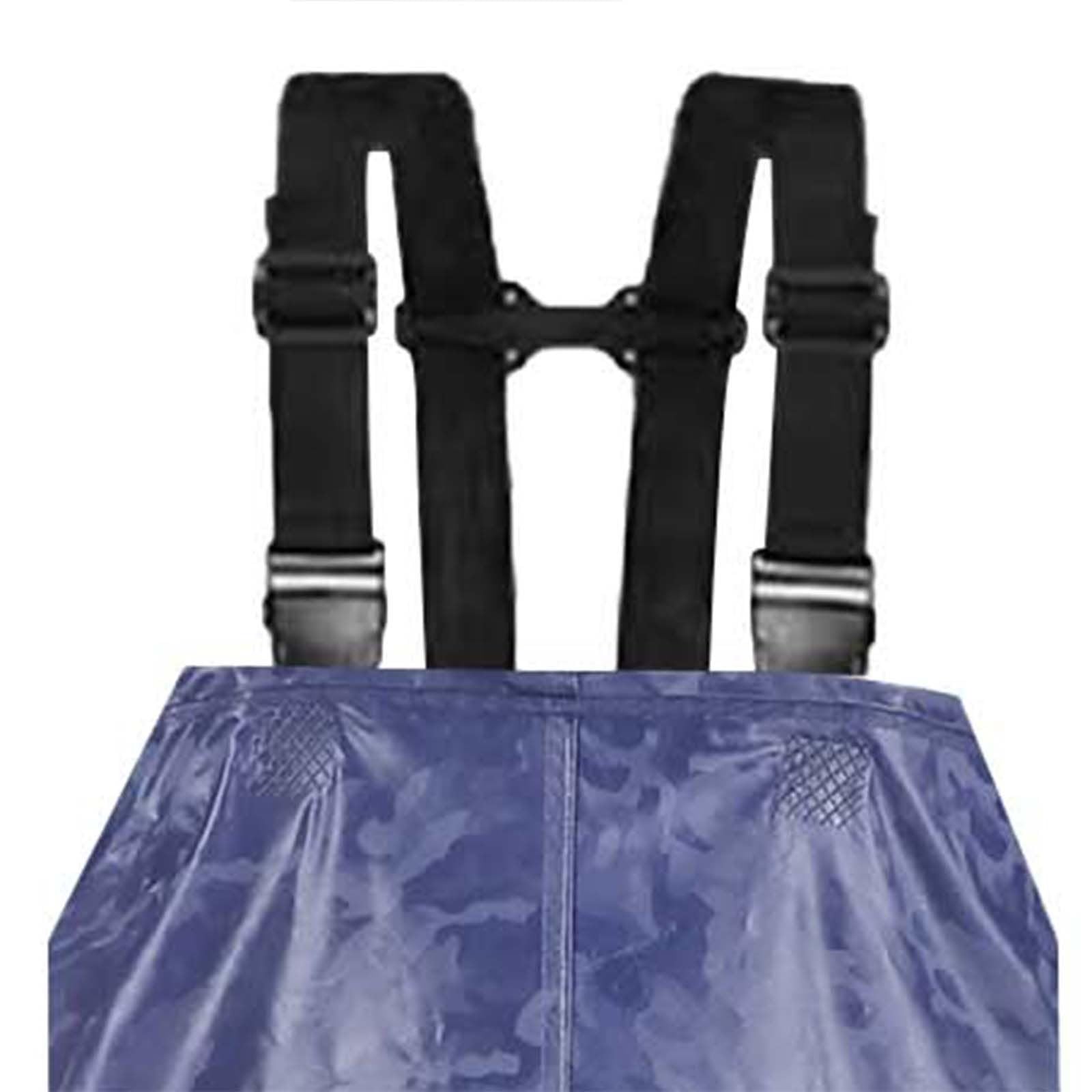 IQYU Pantaloni da lavoro da uomo blu salopette da uomo: trampolieri da uomo impermeabili in neoprene pantaloni da pesca impermeabili con stivali, pantaloni funzionali per la pesca, fattorie, giardini