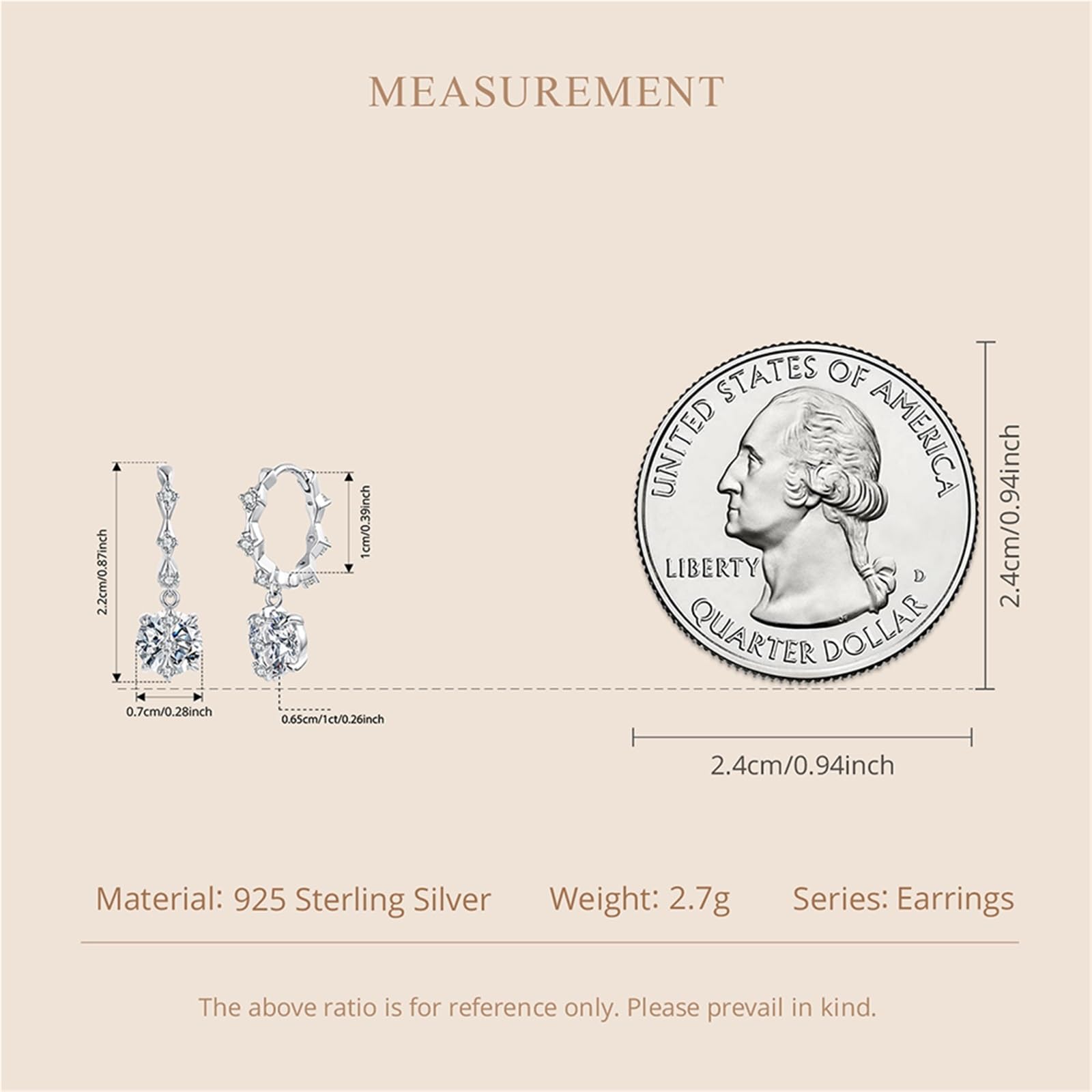 Pendientes de aro Huggie de moissanita de plata de ley S925 de 1 quilate con certificado, aros pequeños for dormir, hipoalergénicos for mujer, regalo diario