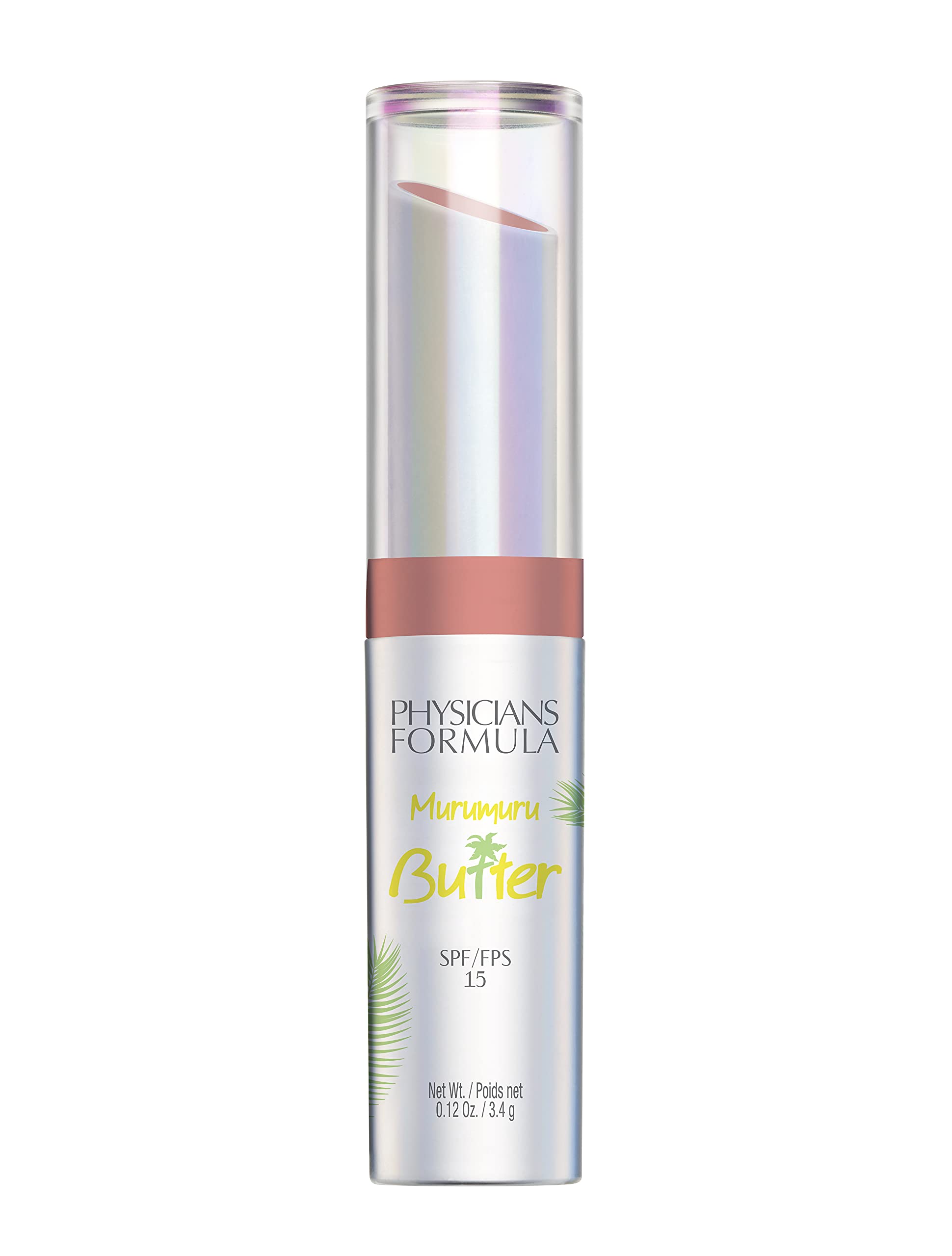 Physicians Formula, Murumuru Butter – Barra de Labios Mantecosa con Tucuma Hidratante, Cupuaçu y Mezcla de Manteca de Murumuru, Ácidos Grasos Esenciales y Protección SPF 15 - Soaking Up The Sun