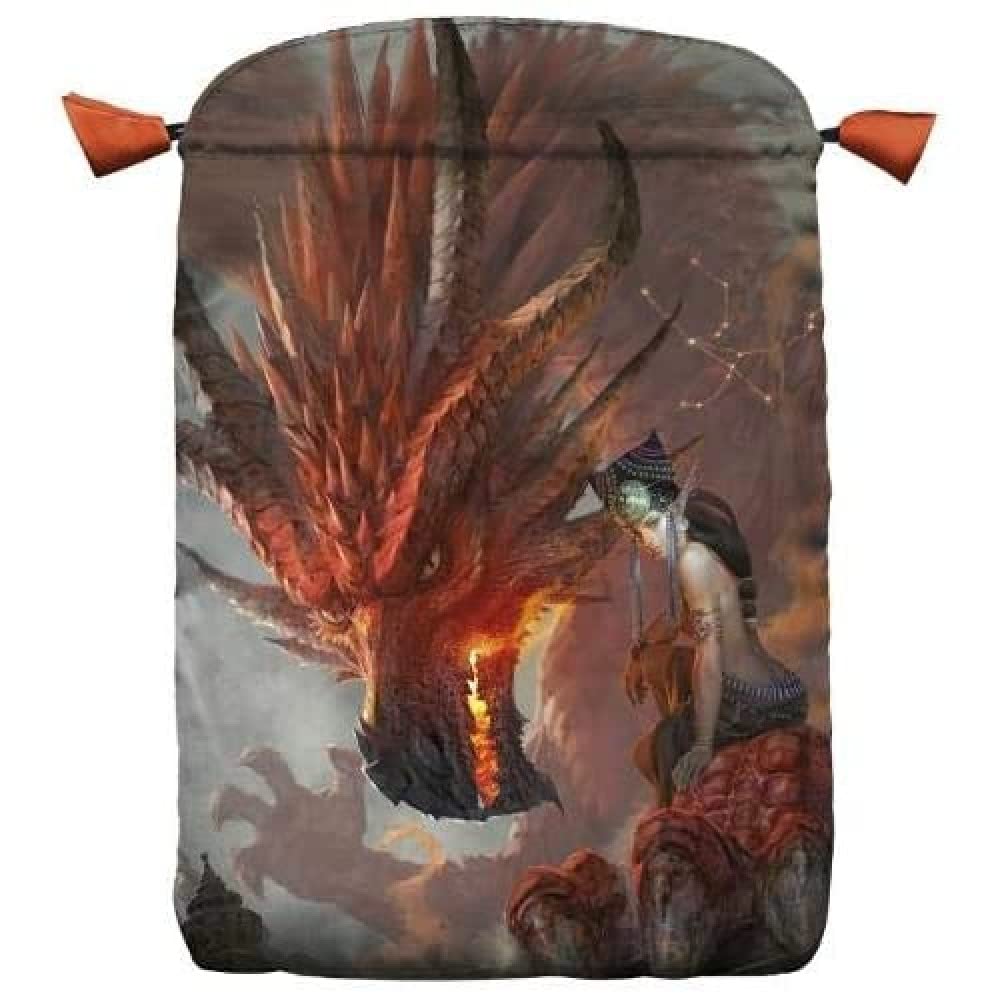 Stardragons Tarot Bag: Satin printed tarot bag