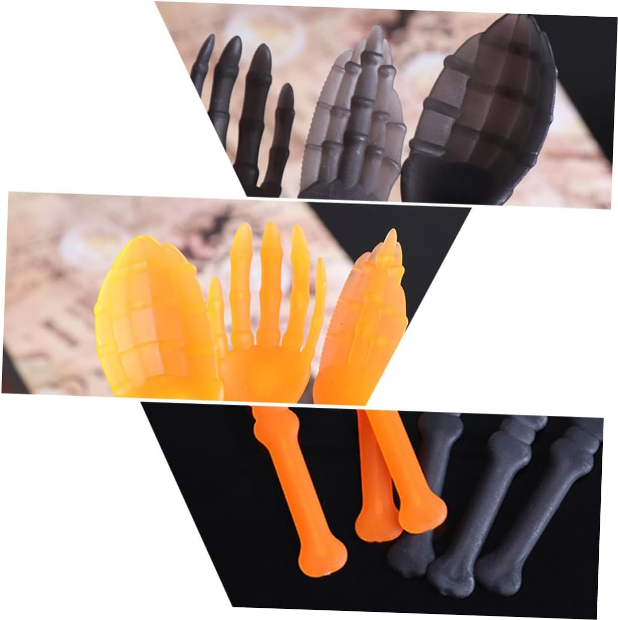 Halloween Hand Bone Shape Plastic Forks Spoons 6pcs Party Tableware