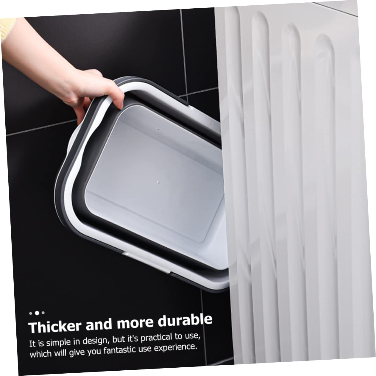 PartyKindom Cubo Plegable para Fregona Portátil 15l con Asa Resistente Cubo De Plástico Duradero Multifuncional para Limpieza Hogar Camping Senderismo Picnic