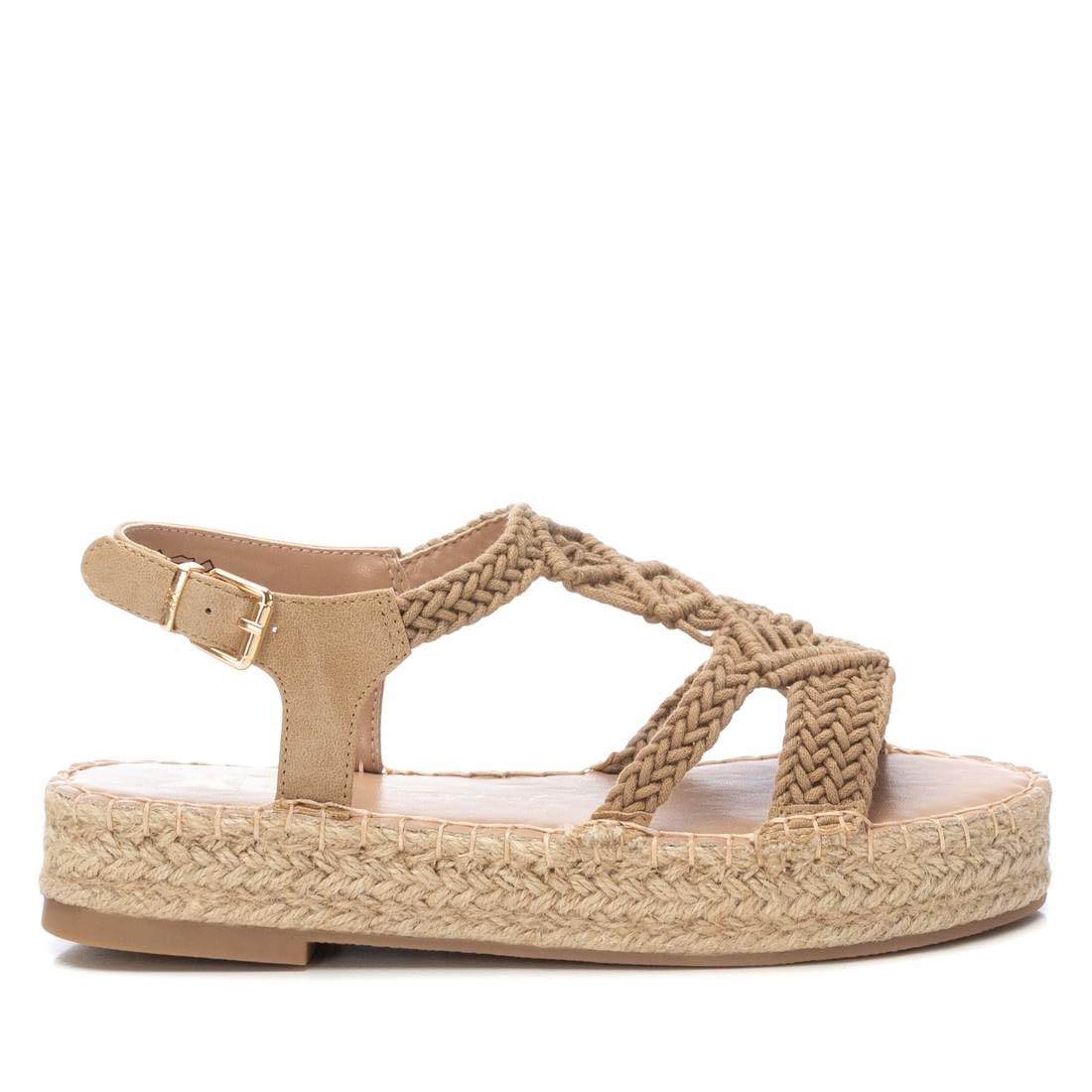 XTI 142840, Women's Flat Sandals, Beige, 38 EU, beige, 6 UK