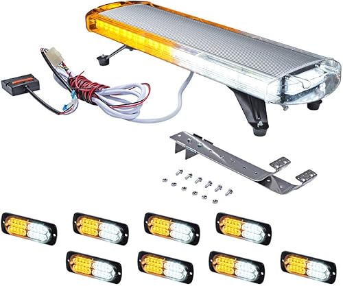 CORP - Barra de luz estroboscópica de 30 pulgadas y 56 luces LED superfinas de 20 luces LED de advertencia de emergencia para remolque, camión,