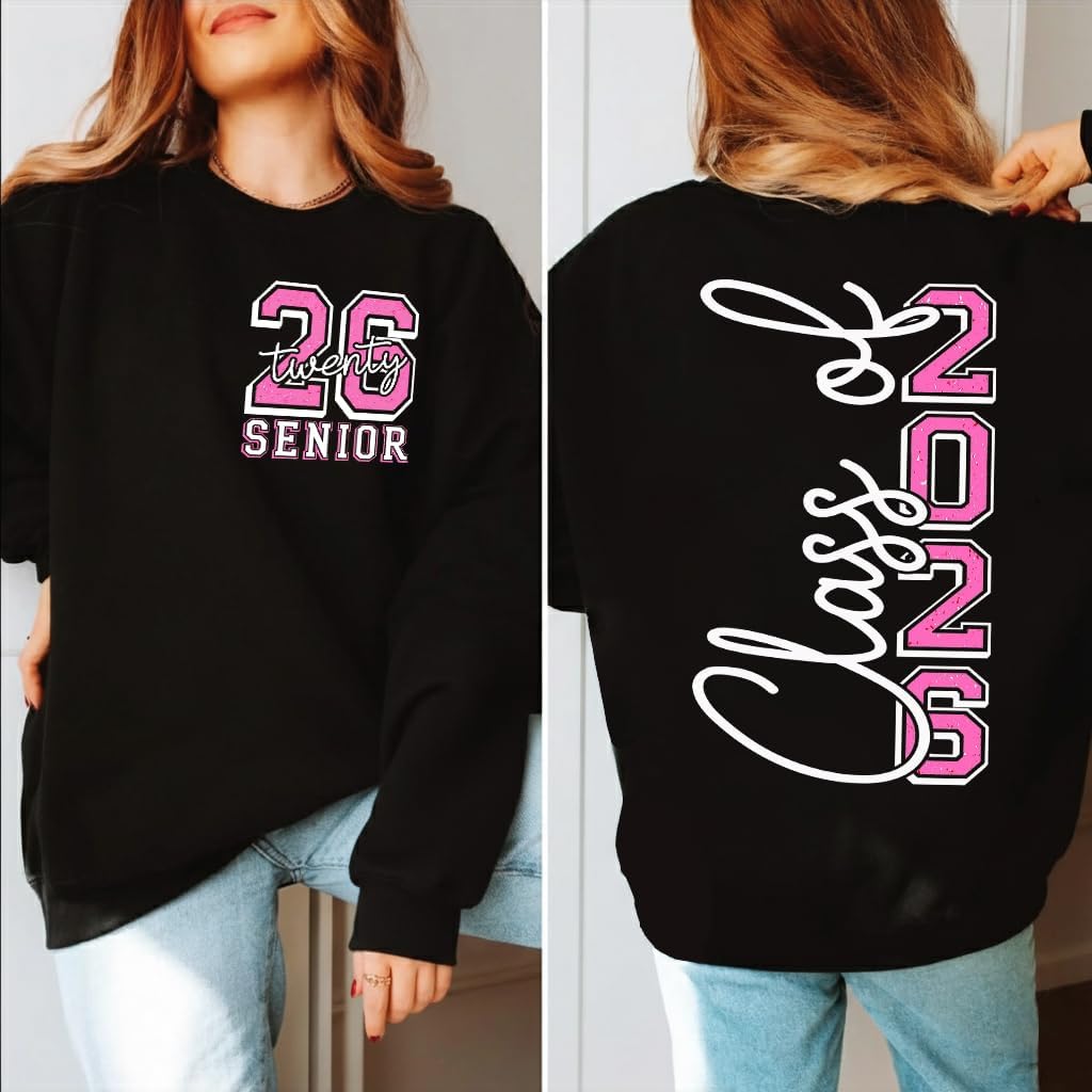 Senior 2026 Sweatshirt Class of 2026 Hoodie Graduation Senior Moms Shirt for Women Men - Image 2