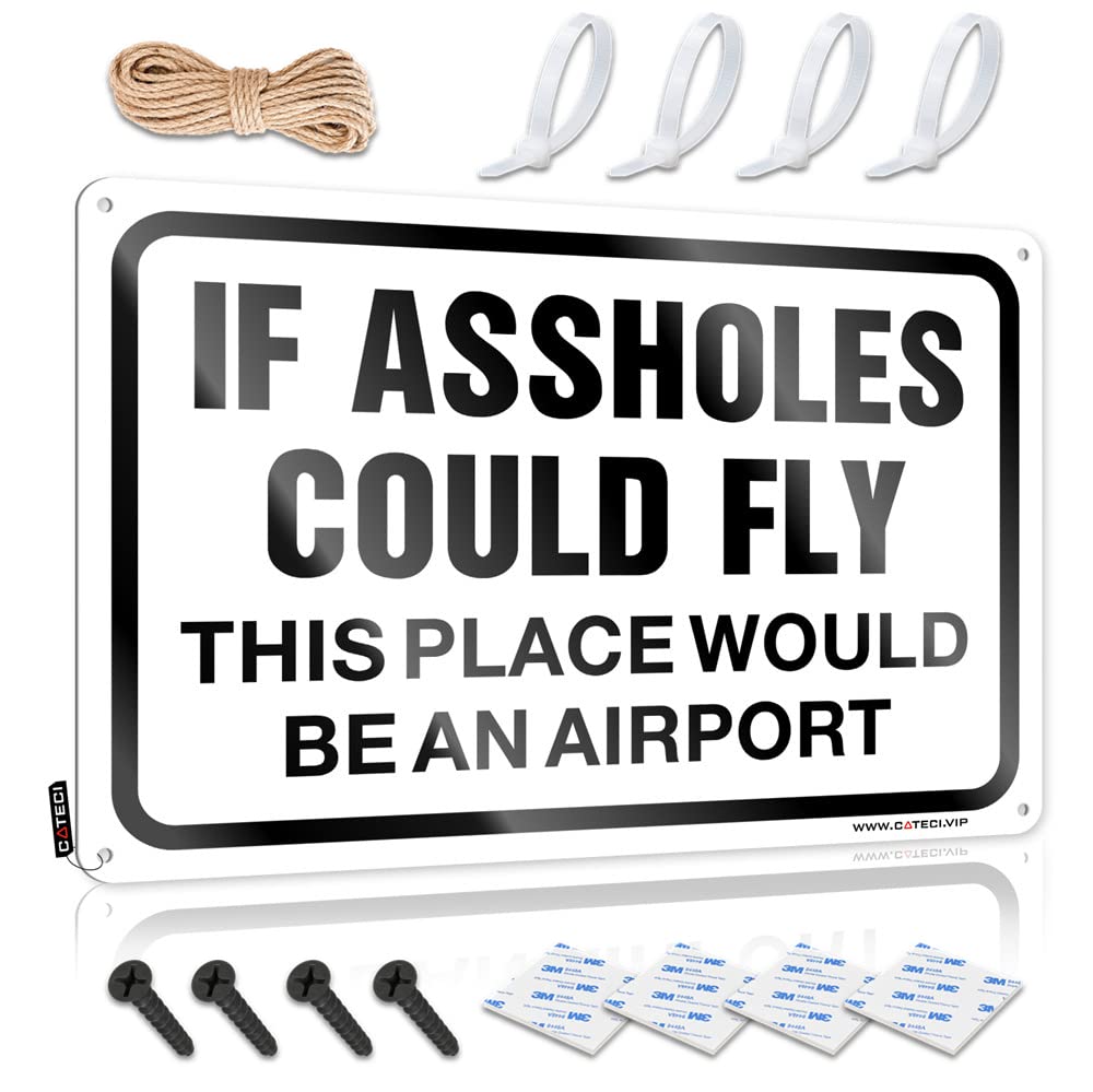 If Assholes Could Fly This Place Would Be An Airport Humor Outdoor Deck Decor - Cool Wall Decor Haves Hanging Wall Decor(30X40CM)