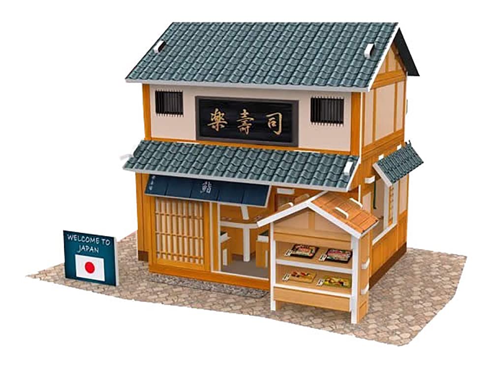 Japanese Retro Shop Designed Paper Craft Room Ornament. Make It Yourself. (Sushi Restaurant)