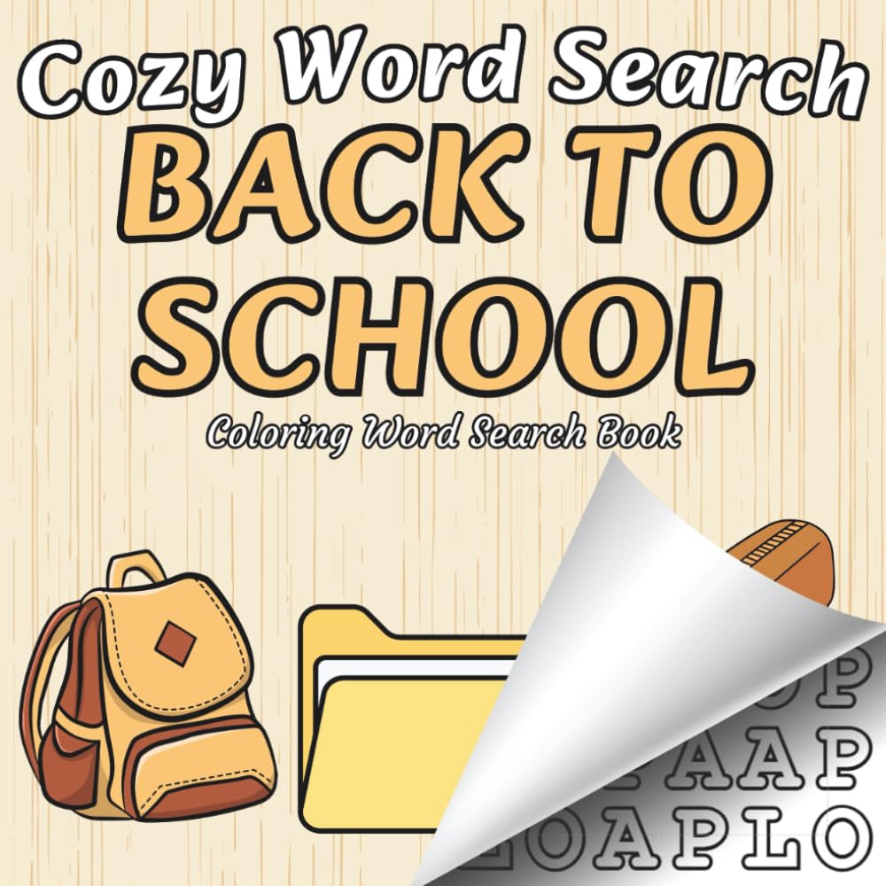 Cozy Word Search: Back-to-School Coloring Word Search Book (Color and Word Search)