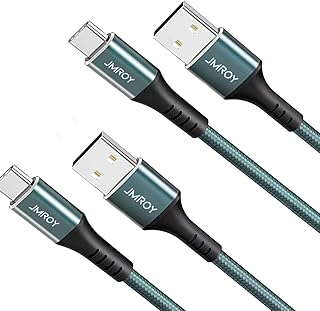 USB C Charger Cable [2-Pack, 3.3ft] Type C Charger Fast Charging USB C Charger Cord Compatible with Samsung Galaxy S22 S21 S8 S9 S10 S20 A02s A10s A10e A11 A12 A21 A32 A42 A52, LG V50 G6, Moto G7 G8