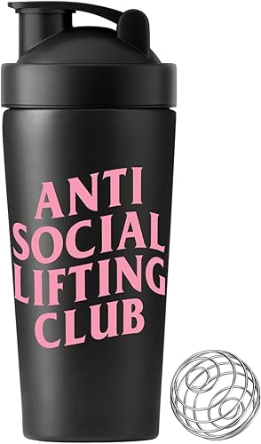 ROCI Shaker Bottle Blender Protein 25.4 fl oz25oz - Botella de agua de acero inoxidable con aislamiento motivacional divertido - Botella mezcladora