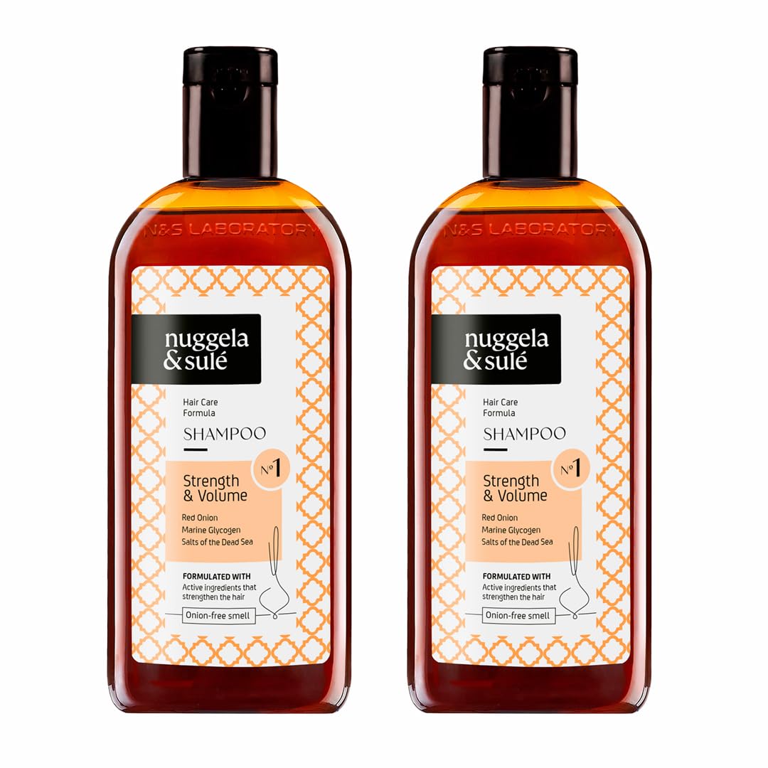 Nuggela & Sulé Shampoo Nº1 con estratto di cipolla rossa, rafforza e stimola la crescita dei capelli, 2 unità x 250ml