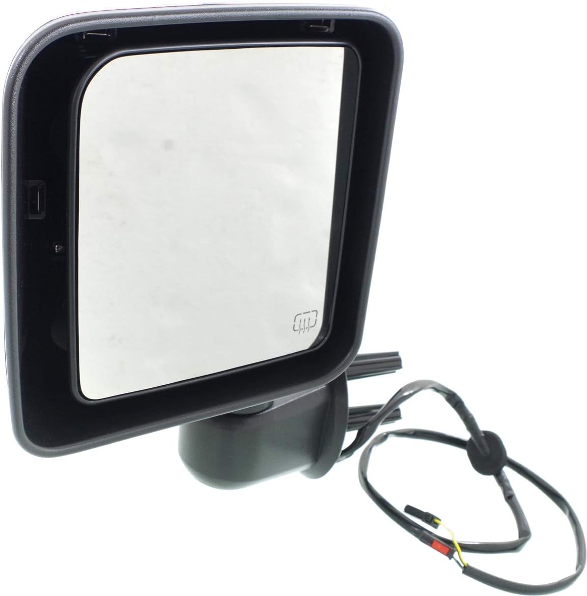 Compatible with 15-18 Wrangler Rear View Door Mirror Assembly Power Heated Chrome Cap Left Side
