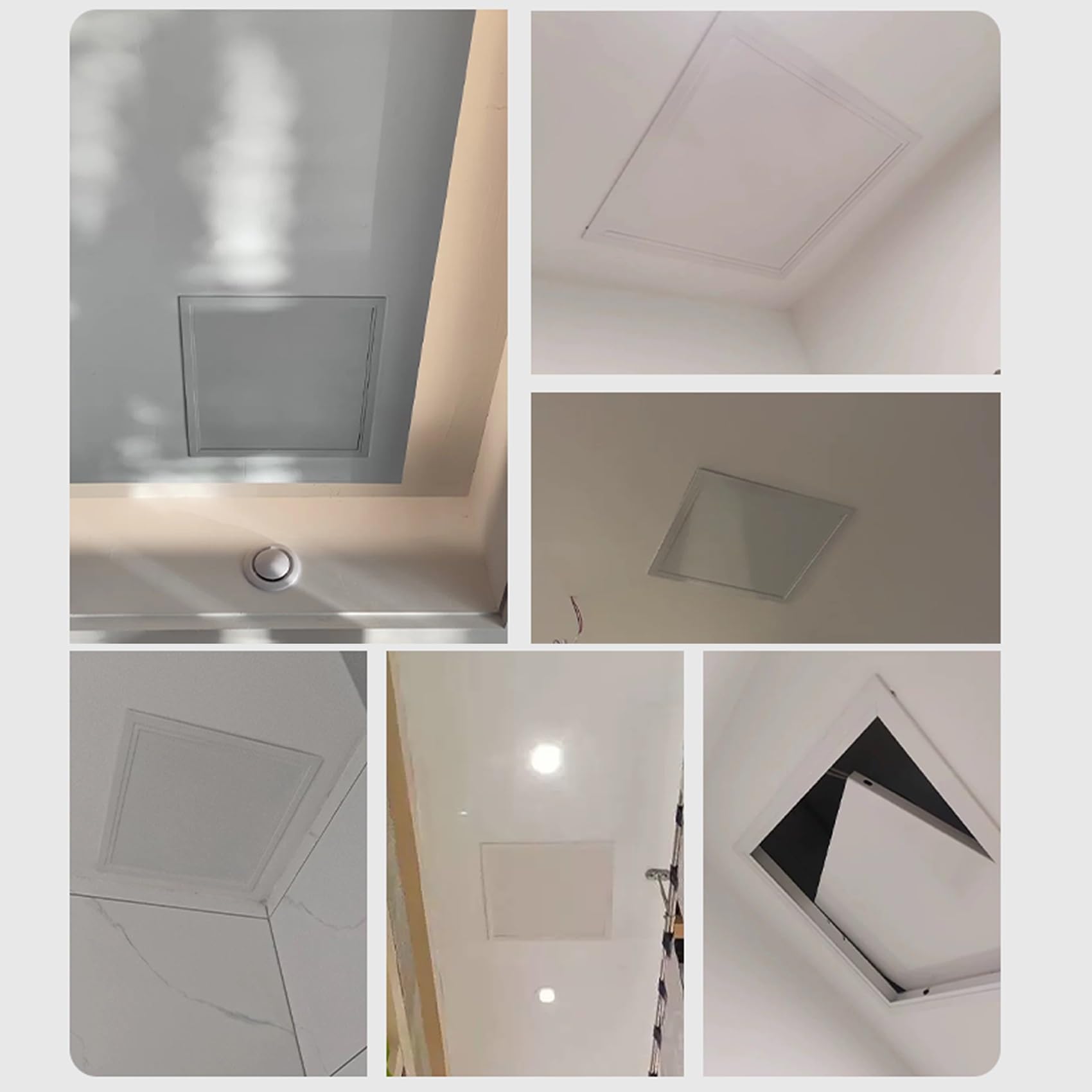 Sportello di Ispezione in alluminio - Pannello di Accesso in Cartongesso Bianca, Pannelli di Accesso Contatore acqua,Soffitto,Vasca,Scatole per Fusibili(40x55cm/16x22in)