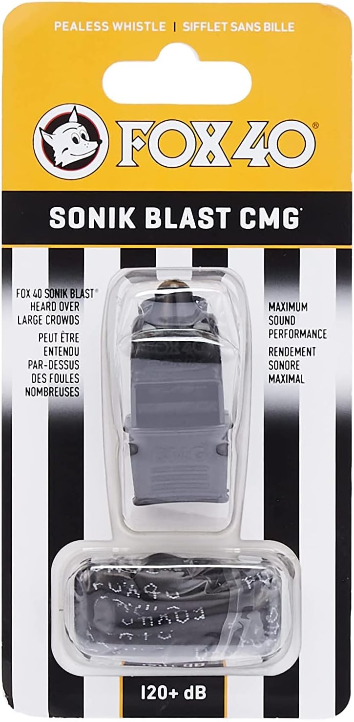 FOX 40 Sonic Blast Cmg Official Plastic with Lanyard (Black)