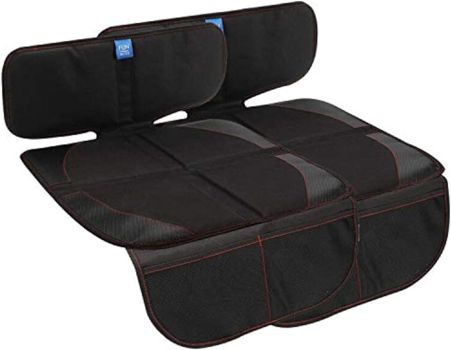 funbliss Car Seat Protector for Baby Child Car Seats 2 Packs Black,Waterproof Seat Protector with Thickest Padding for Baby Car,Dog Mat - Cover Pad Protects Automotive Vehicle Leather