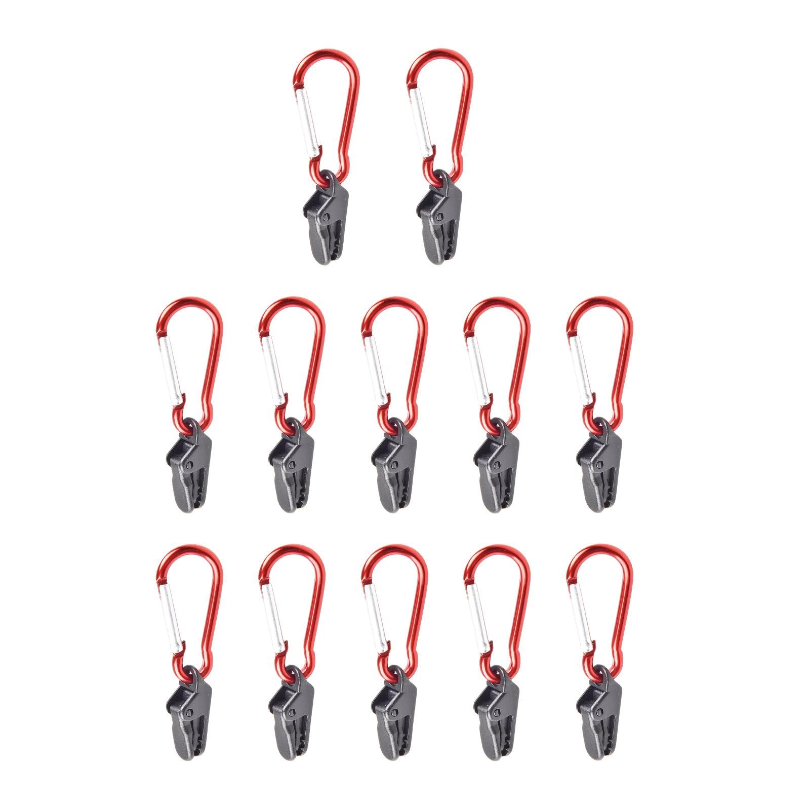 CALANDIS™ 12Pcs Tarp Clips with Carabiner Windproof Lock Grip Practical Tear Resistant | Tent & Canopy Accessories | Tents & Canopies | Camping & Hiking | Outdoor Sports | Sporting Goods-image-14