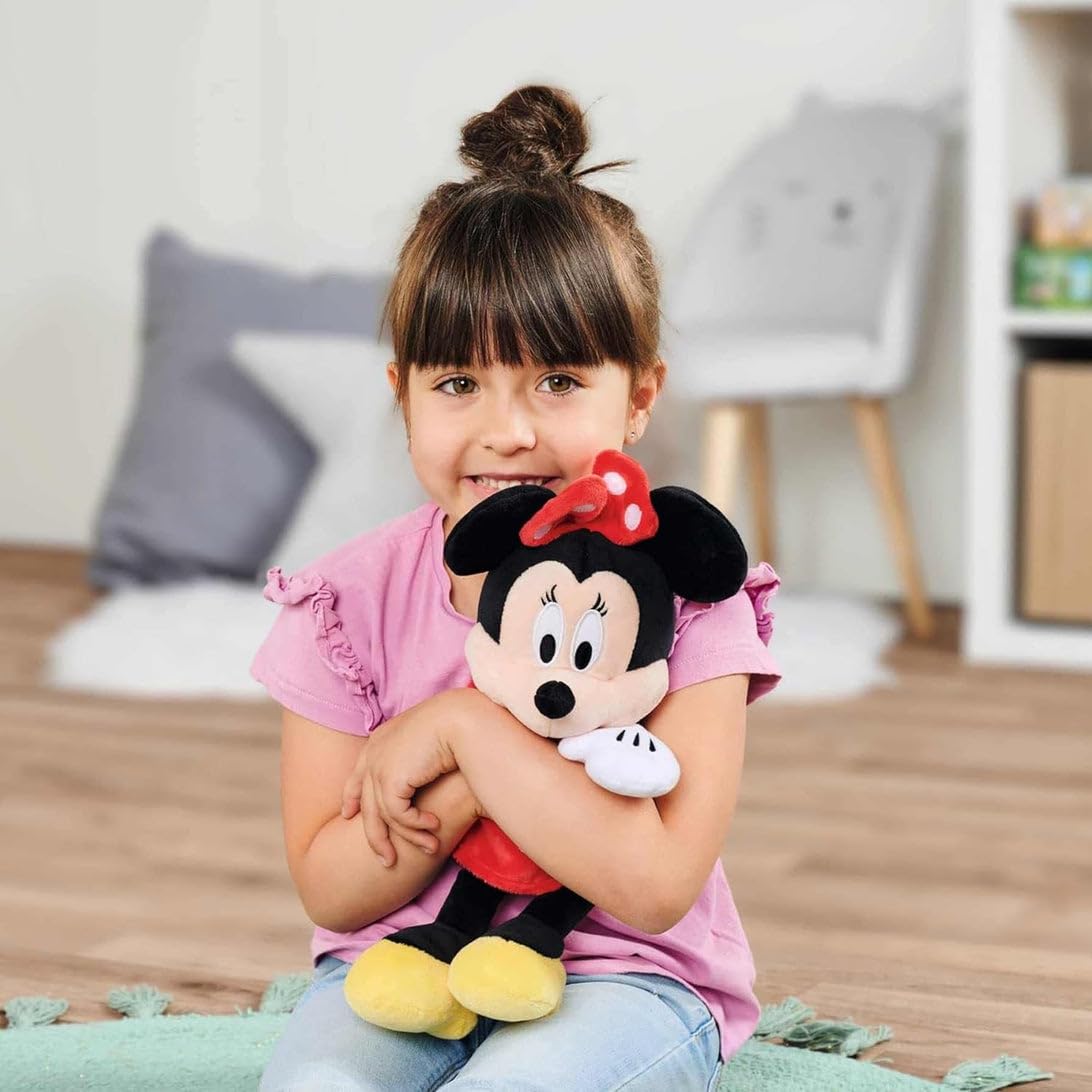 Simba Disney - Peluche Minnie con Abito Rosso, 6315870229, 35 Cm, + 0 Mesi