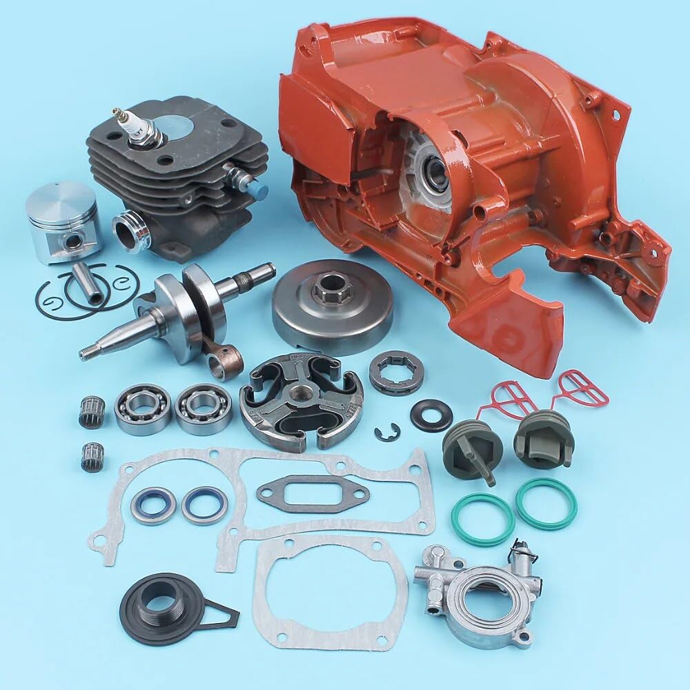 Kit de cilindro de 50mm de tambor de embrague de cigüeñal, for Husqvarna, 362 365 371 372, tapa de bomba de aceite de motosierra, piñón de rodamiento de sello Kit de sellos de cojinetes