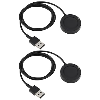 2pcs 100cm Smartwatch Replacement Chargers USB Charging Cables Magnetic Charger Accessories Compatible with Xiaomi Watch 2 Pro Black