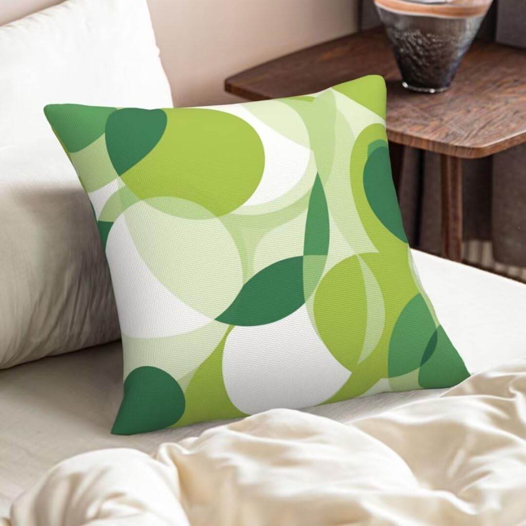 Funda Cojin 65x65 cm Juego de 2 Fundas de Cojines Verde Funda de Almohada de Lino, Fundas de Cojín Geométrico Cojines para Exterior, Funda Cojines Decorativos para Sofá Coche Cama Estar Jardin -LY417