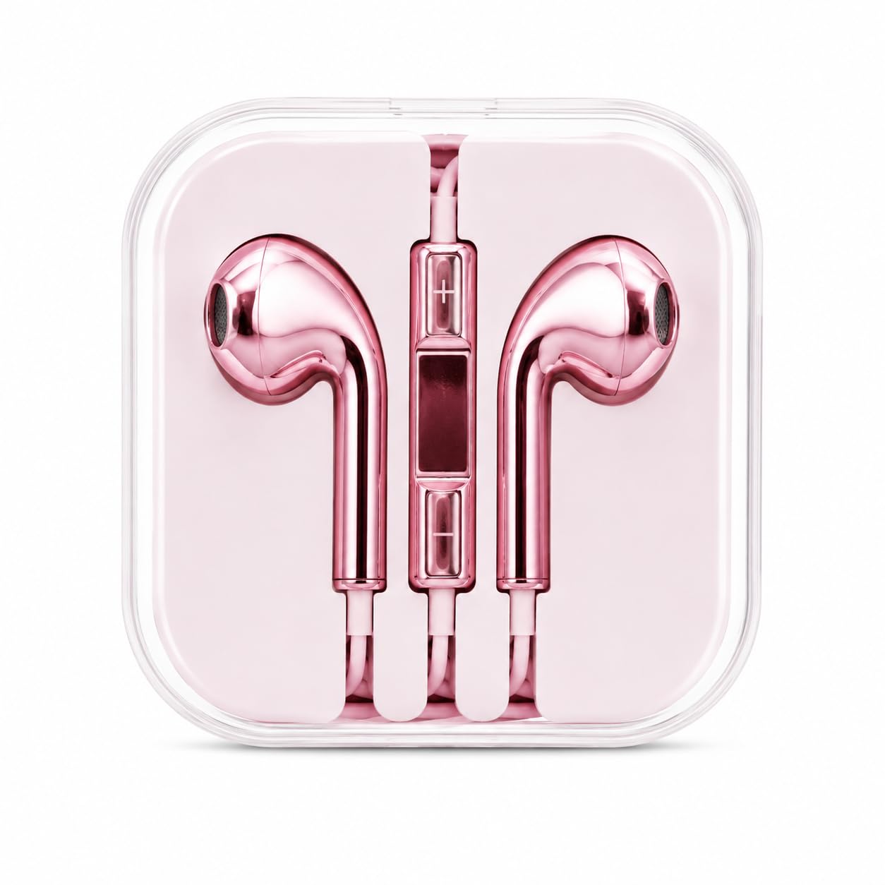 smthng chrome type c wired earphones | noise isolation, built-in mic and remote | chrome electoplated wired headphones earbuds (usb type c) (pink)