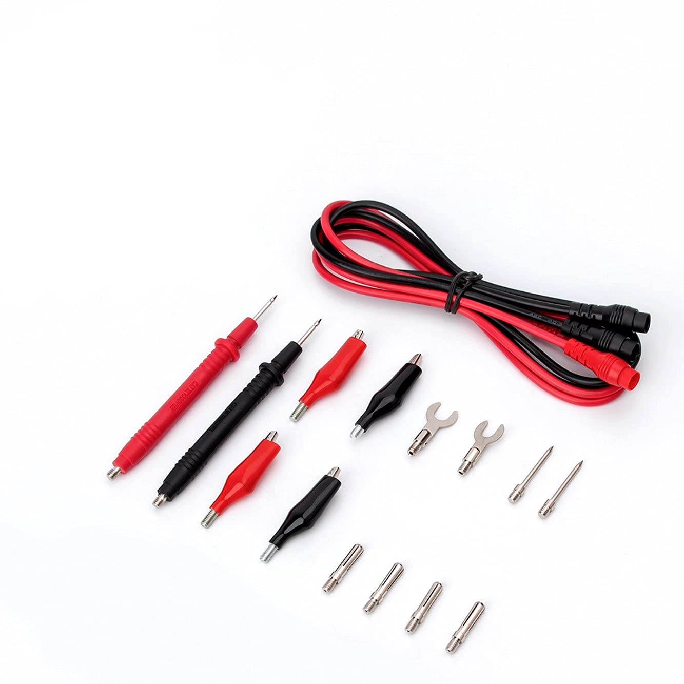 CALLYSONIC Messspitzen Für Multimeter – 4 Stück, 0,7 Mm, Isolierte Edelstahl-Nadeln, Mit Bananenstecker, Für Präzise Messungen