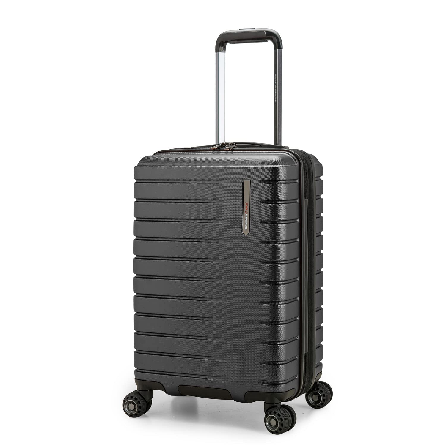 Traveler's ChoiceArcher Polycarbonate Hardside Spinner Luggage Set, Cabin Bag Trolley Baggage, Grey, Carry-On 21-Inch
