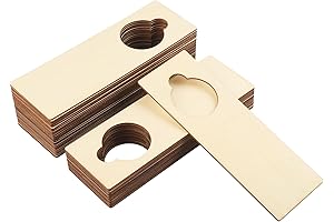 40 Pack Unfinished Wood Door Hanger Cutouts