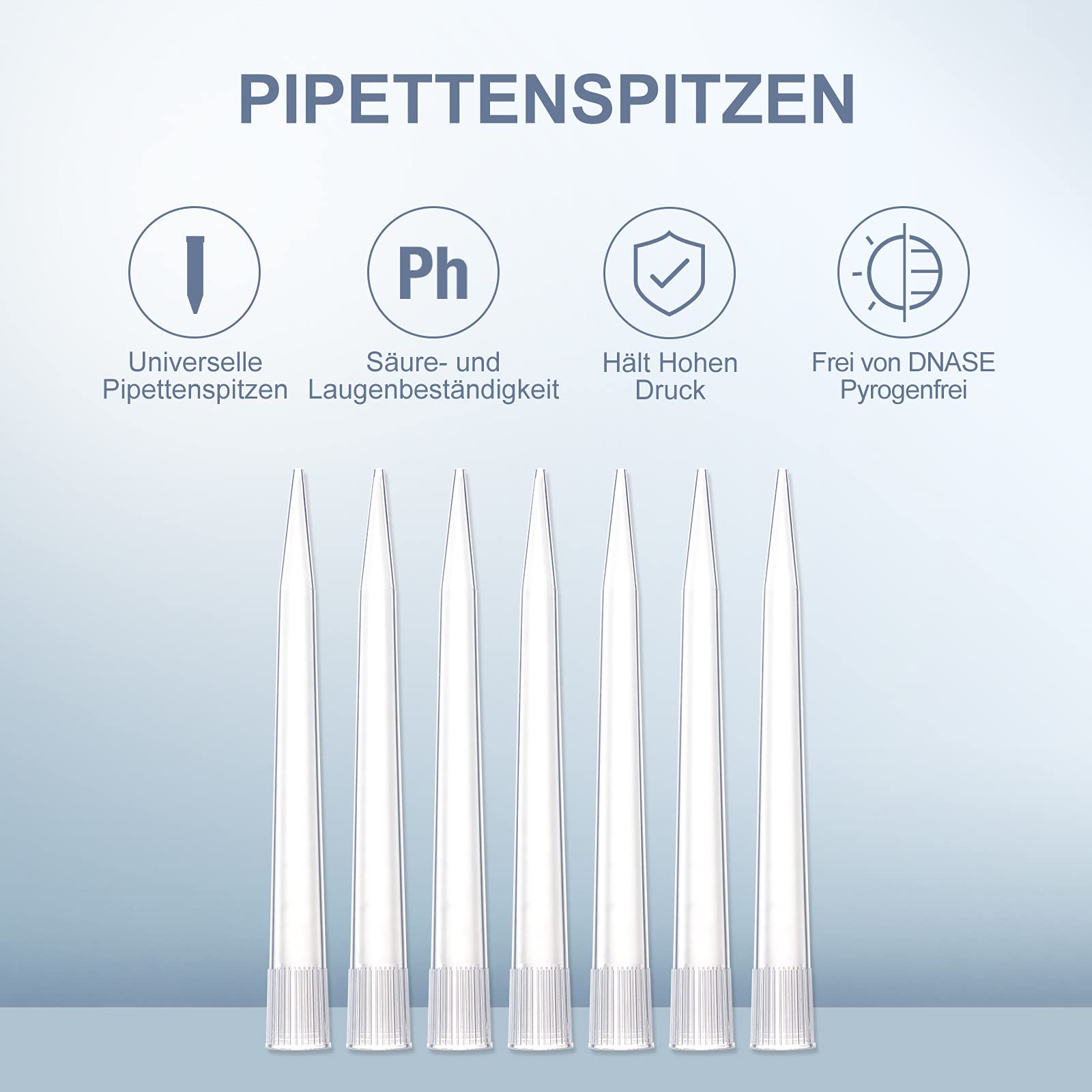 Pipettenspitzen 10ml für 1-10ml Mikropipette, 100 Stück Universale Sterile Pipettenspitze, DNAse and RNAse Free, Autoclavable, Hochtransparentes Material ist leicht zu beobachten