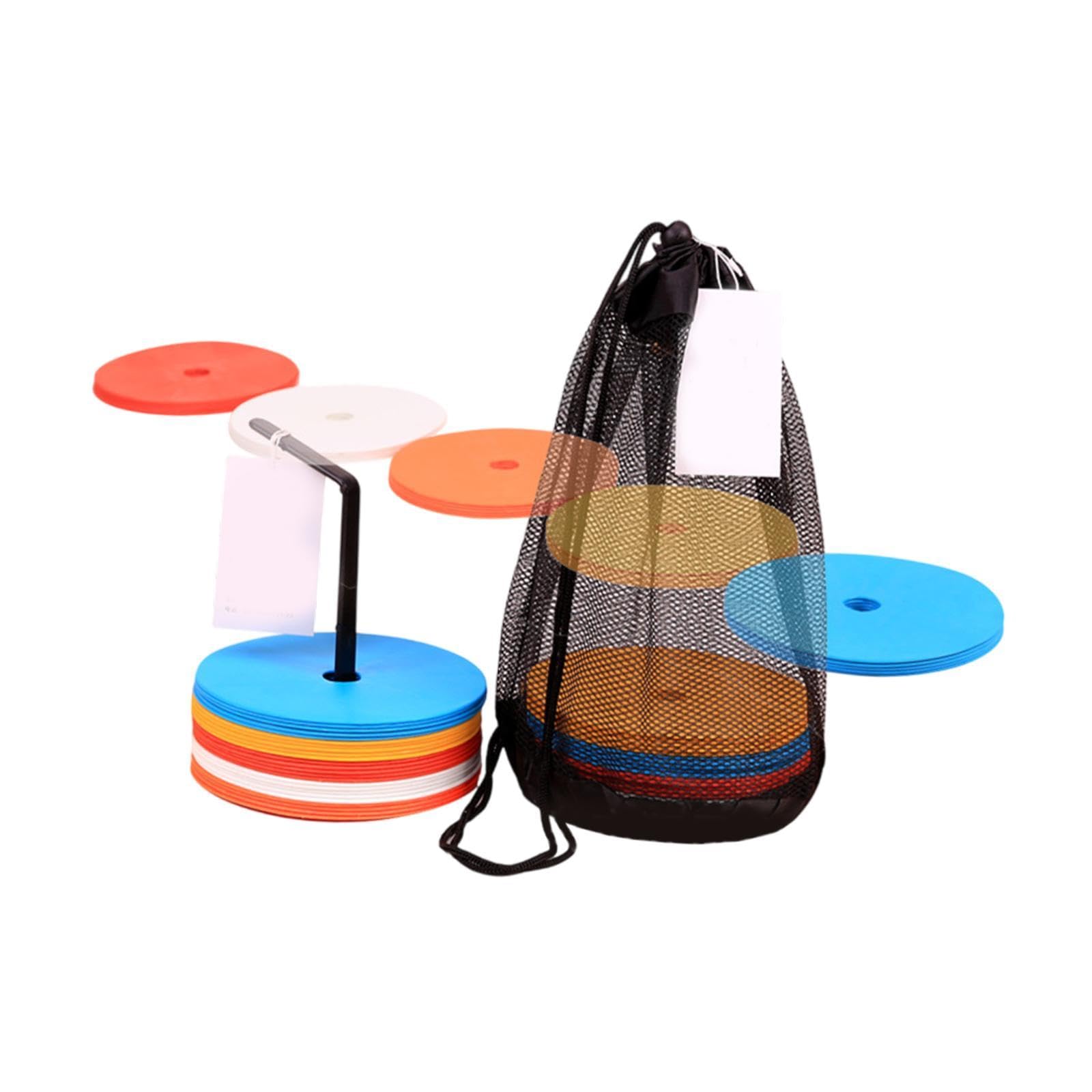 ATORSE 25Pcs Agility Soccer Flat Cones for Running Outdoor Games Practice Equipment-image-28