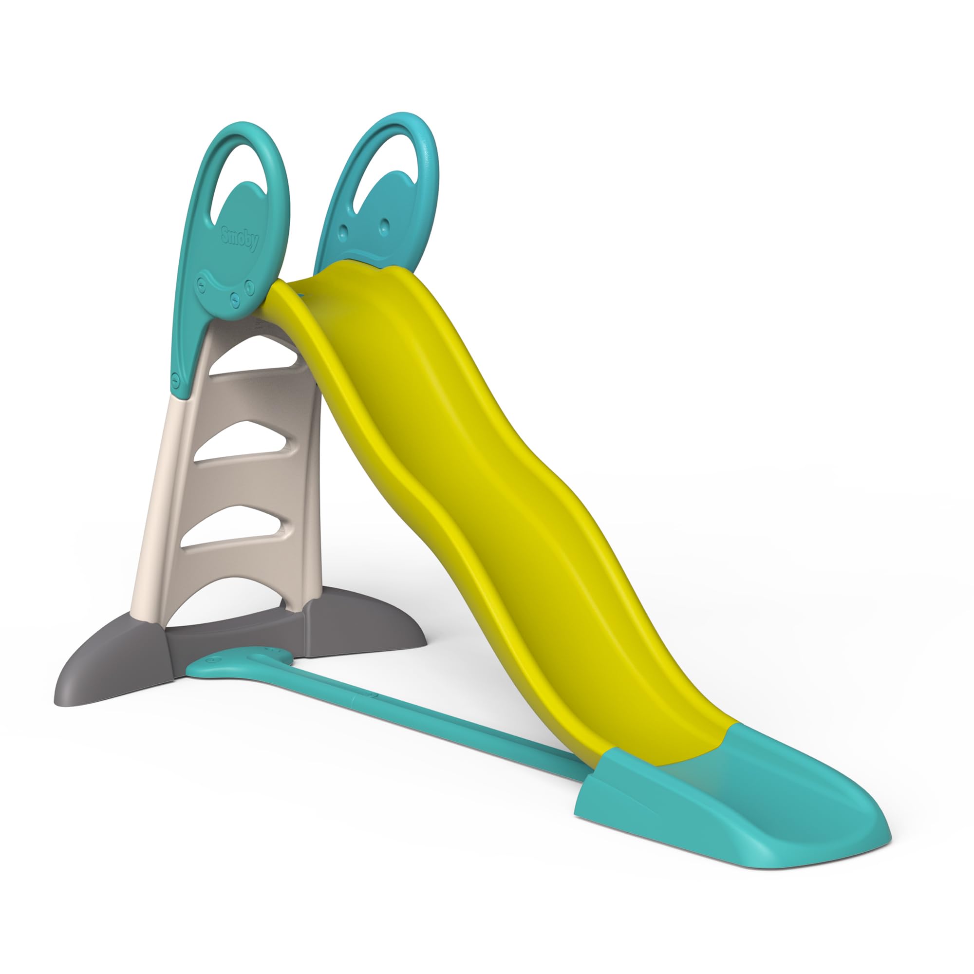 Smoby Tobogán Infantil XL, Superficie de Deslizamiento de 2.30 m, Juegos de Exterior para niños, Peldaños Antideslizantes y Asas, con Conexión para Manguera, A Partir de 3 años, Verde y Azul