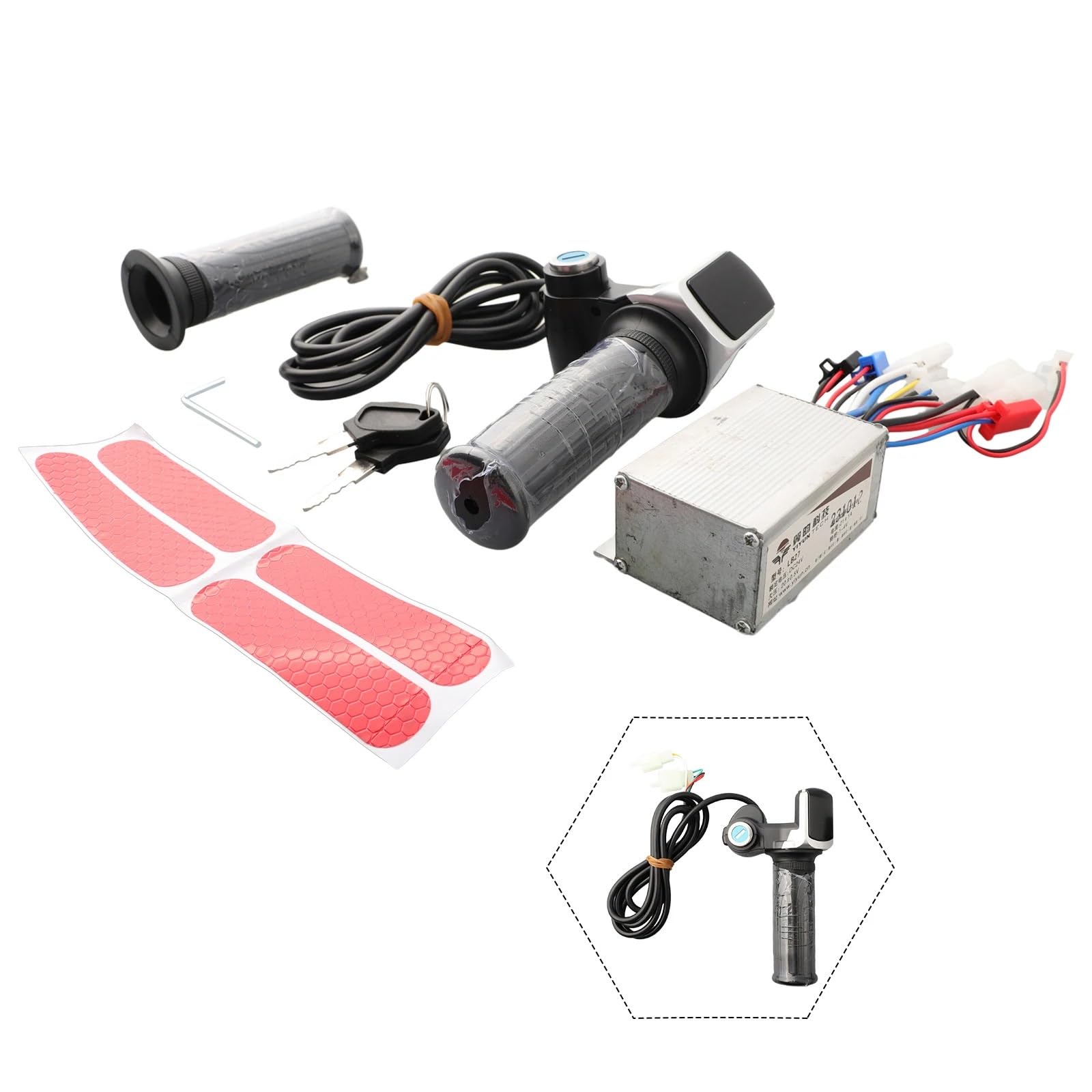 Centralina Monopattino Elettrico 1×Kit impugnatura acceleratore controller spazzolato bicicletta 24V/36V/48V 250W/350W/500W/1000W Set di retrofit e-bike for scooter elettrico