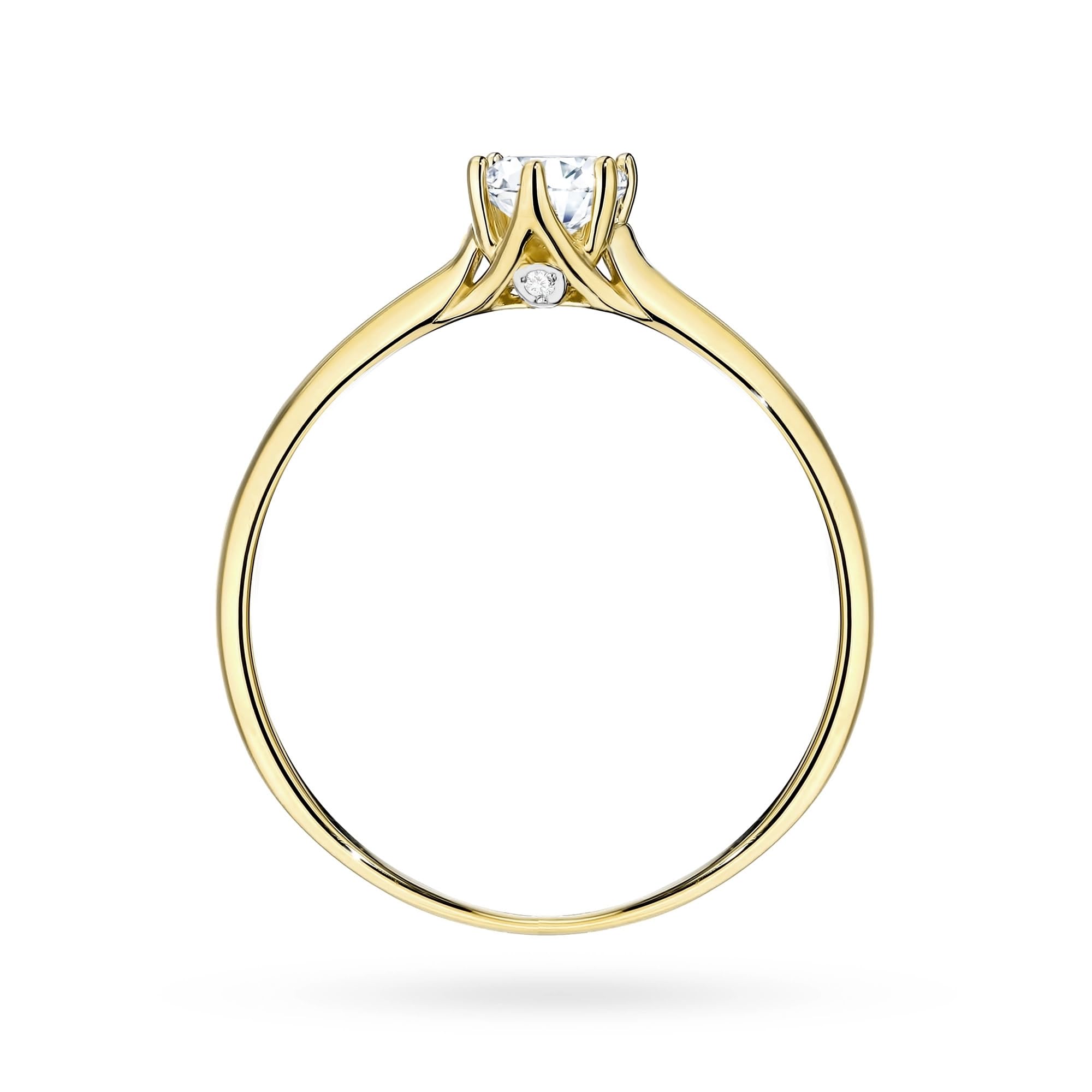 MARKO Verlobungsring Damen Gold 585 – Ring mit laborgezüchtetem Diamanten & seitlichen Steinen – Hohe Brillanz & Reinheit – Goldschmuck Damen 585 Echtgold – Eleganter Diamantring
