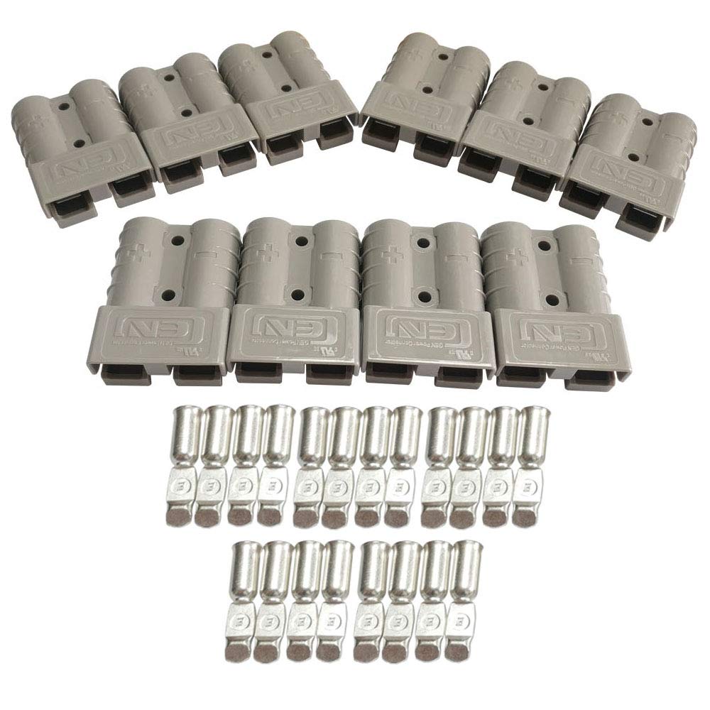 50 Amp Power Connector 10PCS Battery Power Quick Disconnect Connectors Plug Grey (6AWG)