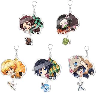 careflection Demon Slayer: Kimetsu no Yaiba Anime Keychain Keyring Pendant Hanging Ornament Set-picture-43